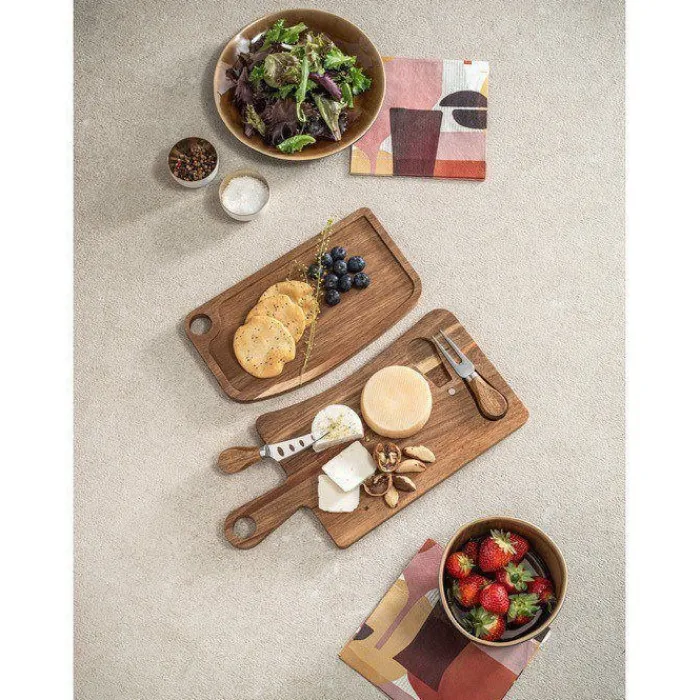 Gift Campaign Tagliere per formaggi in legno di acacia con forchettone e coltello> Taglieri
