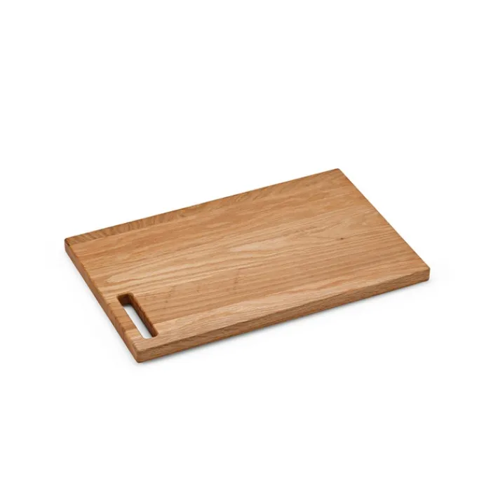 Gift Campaign Tagliere promozionale in rovere con maniglia nell'angolo> Taglieri