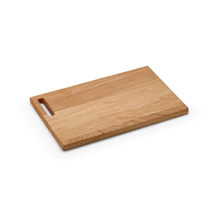 Gift Campaign Tagliere promozionale in rovere con maniglia nell'angolo> Taglieri