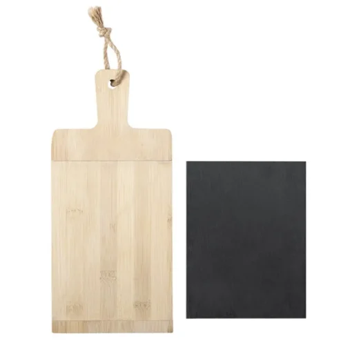 Gift Campaign Tagliere rettangolare personalizzabile placca in ardesia e bambú Pizarra> Taglieri