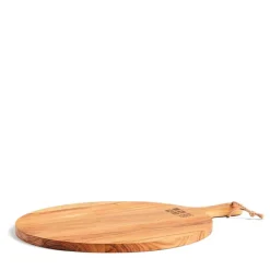 Gift Campaign Tagliere rotondo con logo in pregiato e manico TeakWood></noscript> Taglieri