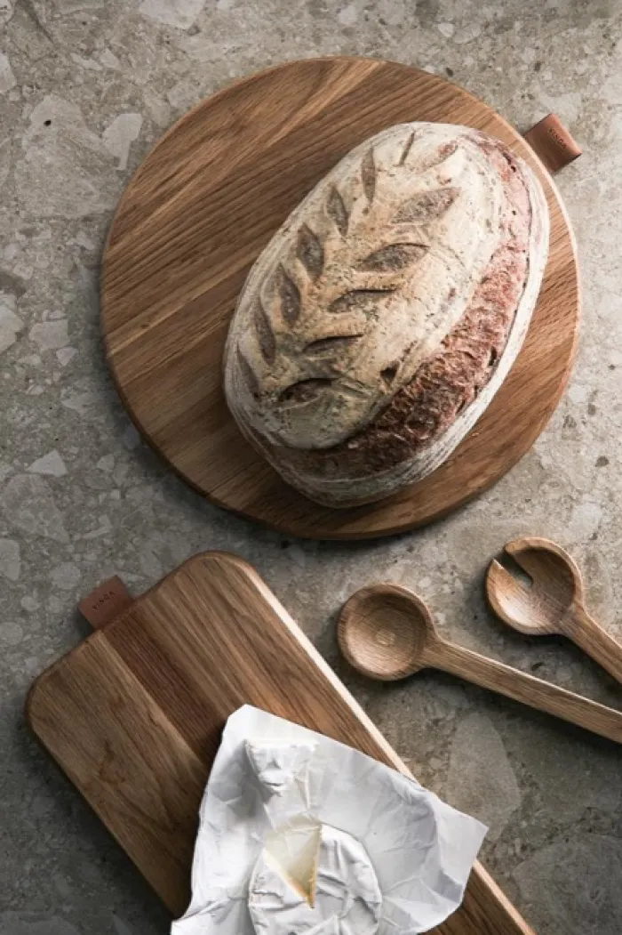 Gift Campaign Tagliere rotondo di quercia certificato FSC da incidere Oakwood> Taglieri