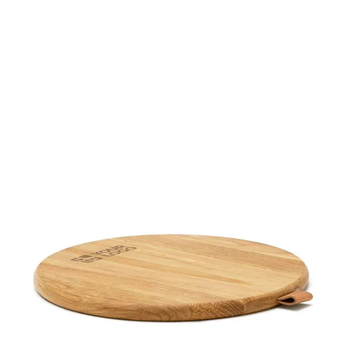 Gift Campaign Tagliere rotondo di quercia certificato FSC da incidere Oakwood> Taglieri