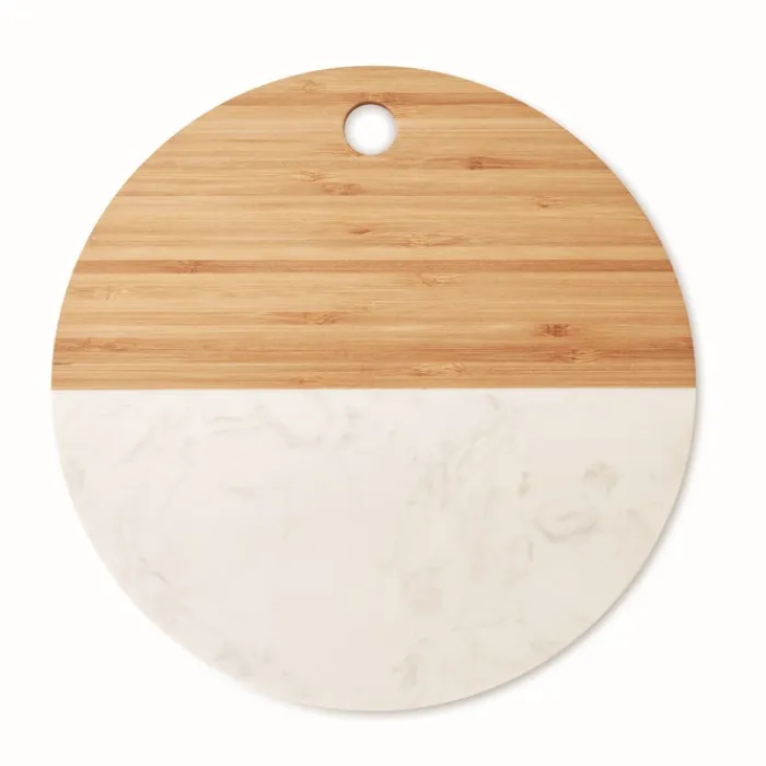 Gift Campaign Taglieri con logo in marmo e bambù dalla forma rotonda Gourmet> Altri Utensili Da Cucina