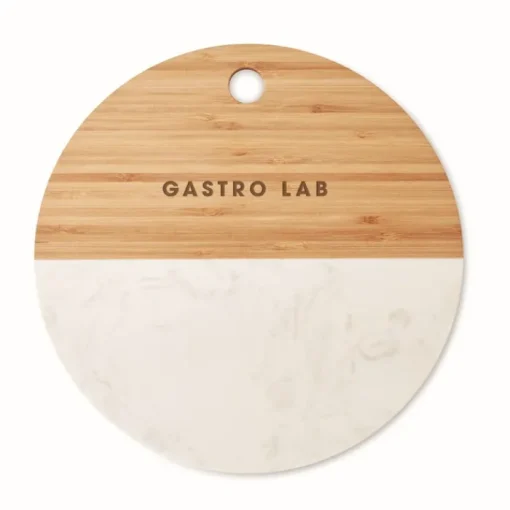 Gift Campaign Taglieri con logo in marmo e bambù dalla forma rotonda Gourmet> Altri Utensili Da Cucina