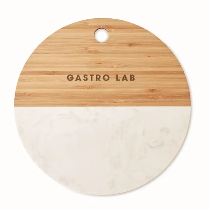 Gift Campaign Taglieri con logo in marmo e bambù dalla forma rotonda Gourmet> Altri Utensili Da Cucina