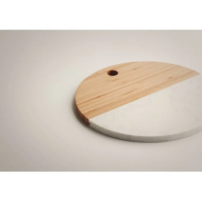 Gift Campaign Taglieri con logo in marmo e bambù dalla forma rotonda Gourmet> Altri Utensili Da Cucina