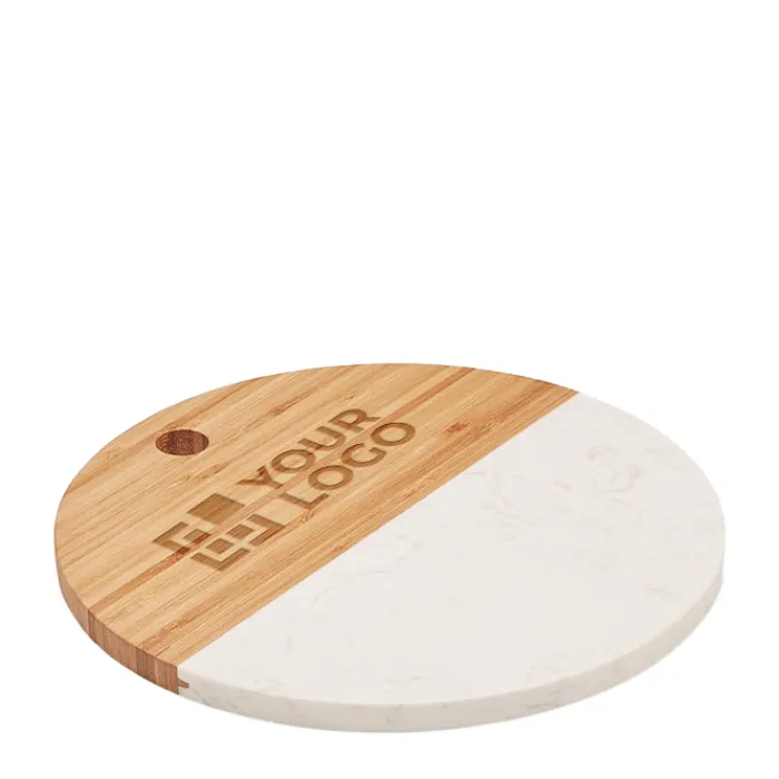 Gift Campaign Taglieri con logo in marmo e bambù dalla forma rotonda Gourmet> Altri Utensili Da Cucina