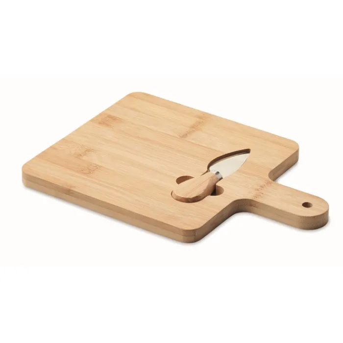 Gift Campaign Taglieri in bambù con coltello per tagliare il formaggio Gouda> Taglieri