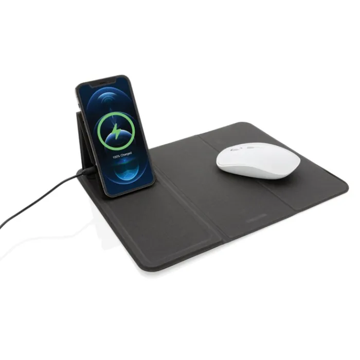Gift Campaign Tappetino per mouse con caricabatterie wireless pieghevole da 10 W> Tappetini Per Mouse