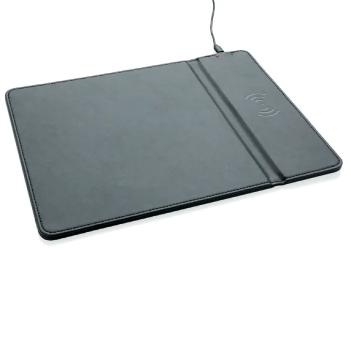 Gift Campaign Tappetino per mouse con logo in PU con base di ricarica Wireless> Tappetini Per Mouse