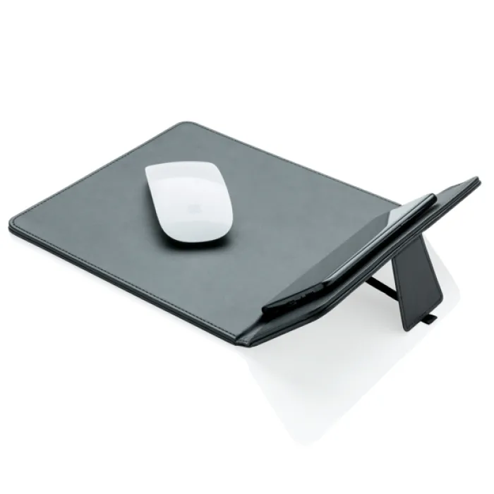 Gift Campaign Tappetino per mouse con logo in PU con base di ricarica Wireless> Tappetini Per Mouse