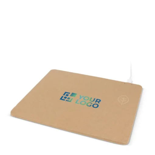 Gift Campaign Tappetino per mouse in carta riciclata con caricatore wireless> Tappetini Per Mouse