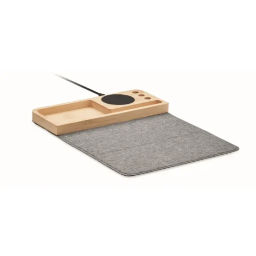 Gift Campaign Tappetino per mouse rPET con organizzatore da scrivania e caricatore> Tappetini Per Mouse
