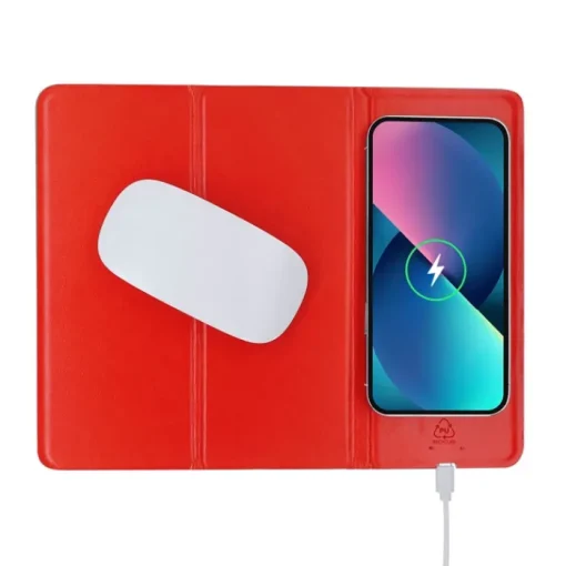 Gift Campaign Tappetino pieghevole per mouse in PU con caricatore wireless da 10W> Tappetini Per Mouse