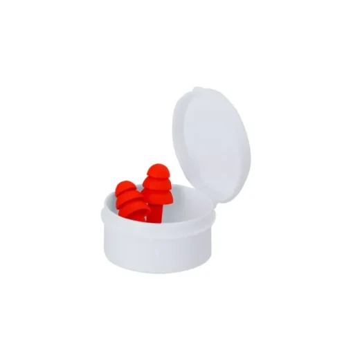Gift Campaign Tappi in silicone per orecchie con custodia rotonda bianca> Accessori Da Viaggio