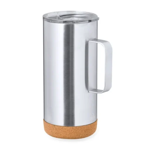 Gift Campaign Tazza alta in acciaio inossidabile riciclato con base in sughero 450ml> Bicchieri Termici Personalizzati