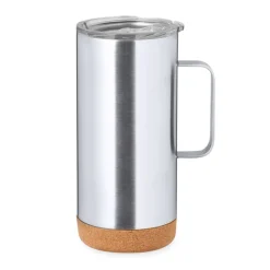 Gift Campaign Tazza alta in acciaio inossidabile riciclato con base in sughero 450ml></noscript> Bicchieri Termici Personalizzati