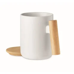 Gift Campaign Tazza aziendale porcellana coperchio bamboo 380ml Porcelain Majest> Tazze Mug