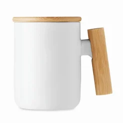 Gift Campaign Tazza aziendale porcellana coperchio bamboo 380ml Porcelain Majest></noscript> Tazze Mug