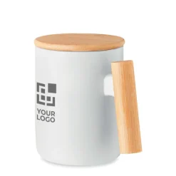 Gift Campaign Tazza aziendale porcellana coperchio bamboo 380ml Porcelain Majest></noscript> Tazze Mug