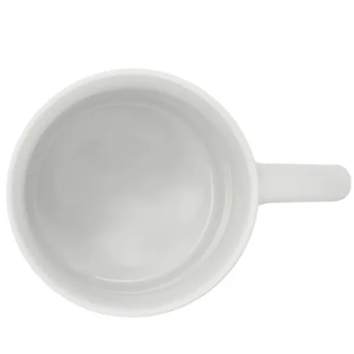 Gift Campaign Tazza bianca cilindrica in porcellana con manico semicircolare 300ml> Tazze Mug