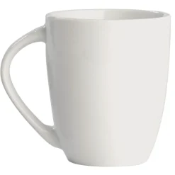 Gift Campaign Tazza bianca di ceramica con manico triangolare fatta in EU 270ml></noscript> Tazze Mug