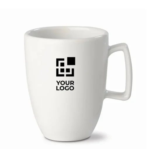 Gift Campaign Tazza bianca di porcellana con manico rettangolare da 230ml> Tazze Mug