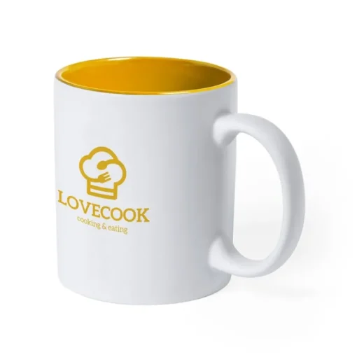 Gift Campaign Tazza con logo ceramica di qualità interno colorato 350ml Magic White> Tazze Mug