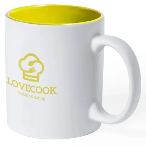 Gift Campaign Tazza con logo ceramica di qualità interno colorato 350ml Magic White> Tazze Mug