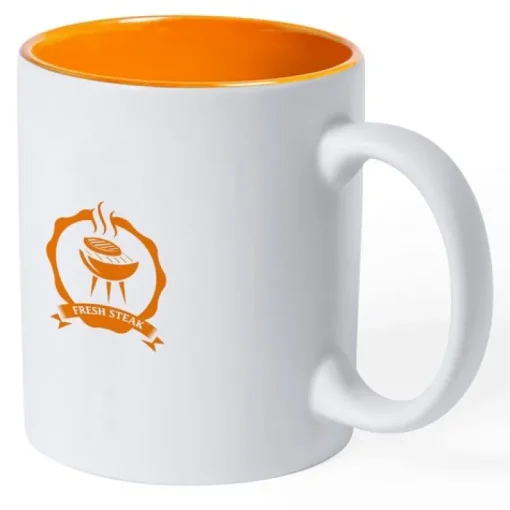 Gift Campaign Tazza con logo ceramica di qualità interno colorato 350ml Magic White> Tazze Mug