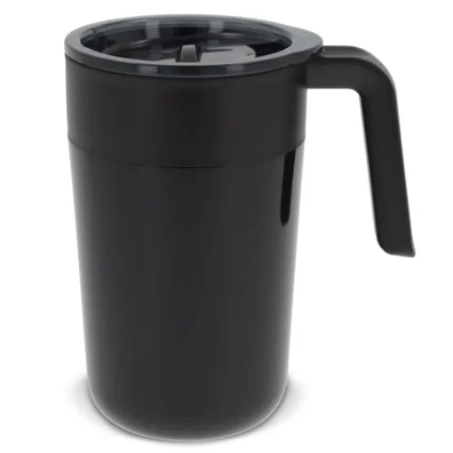 Gift Campaign Tazza da viaggio con manico in acciaio inox e PP a doppia parete 400ml> Bicchieri Termici Personalizzati