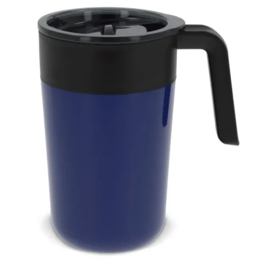 Gift Campaign Tazza da viaggio con manico in acciaio inox e PP a doppia parete 400ml> Bicchieri Termici Personalizzati