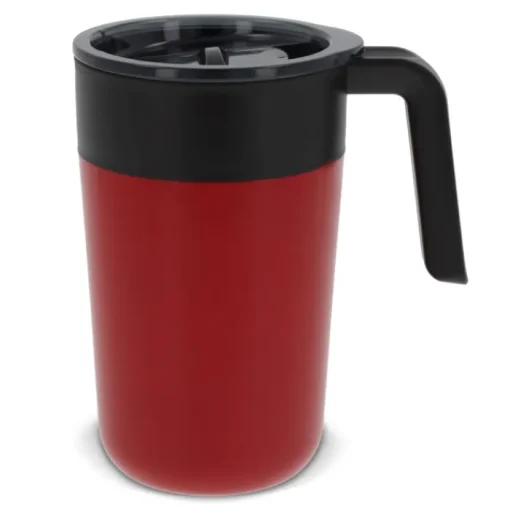Gift Campaign Tazza da viaggio con manico in acciaio inox e PP a doppia parete 400ml> Bicchieri Termici Personalizzati