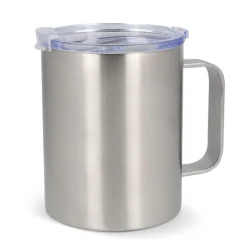 Gift Campaign Tazza da viaggio in acciaio e ceramica con manico e tappo 350ml><noscript><img width=