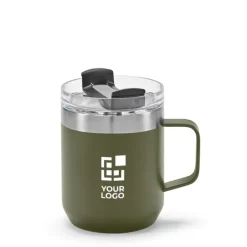 Gift Campaign Tazza d'asporto in acciaio inox riciclato con coperchio girevole 350ml></noscript> Bicchieri Termici Personalizzati