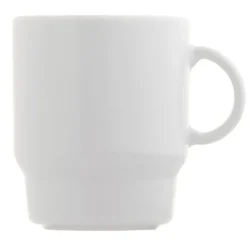 Gift Campaign Tazza di porcellana bianca impilabile prodotta in Europa da 250ml> Tazze Mug