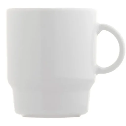 Gift Campaign Tazza di porcellana bianca impilabile prodotta in Europa da 250ml> Tazze Mug