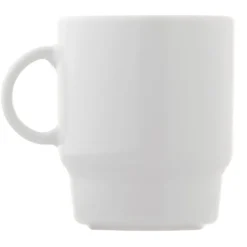 Gift Campaign Tazza di porcellana bianca impilabile prodotta in Europa da 250ml></noscript> Tazze Mug
