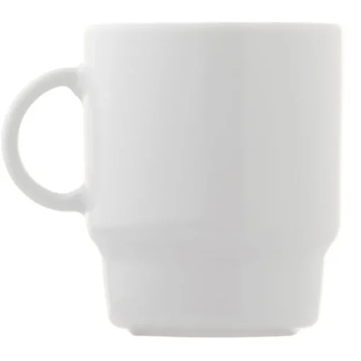 Gift Campaign Tazza di porcellana bianca impilabile prodotta in Europa da 250ml> Tazze Mug