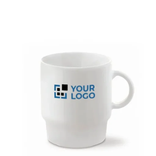 Gift Campaign Tazza di porcellana bianca impilabile prodotta in Europa da 250ml> Tazze Mug