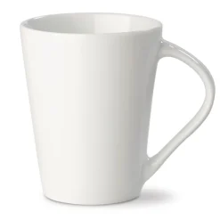 Gift Campaign Tazza di porcellana bianca con manico triangolare prodotta in UE 270ml> Tazze Mug