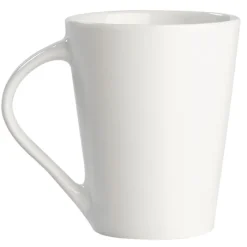 Gift Campaign Tazza di porcellana bianca con manico triangolare prodotta in UE 270ml> Tazze Mug