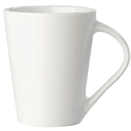 Gift Campaign Tazza di porcellana bianca con manico triangolare prodotta in UE 270ml> Tazze Mug