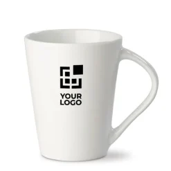 Gift Campaign Tazza di porcellana bianca con manico triangolare prodotta in UE 270ml></noscript> Tazze Mug