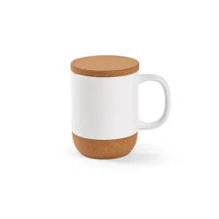 Gift Campaign Tazza ecologica di ceramica con coperchio e base in sughero da 350 ml></noscript> Tazze Mug