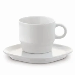 Gift Campaign Tazza impilabile con piattino quadrato prodotta in Europa da 180ml> Tazzine Da Caffè E Tazze Tè
