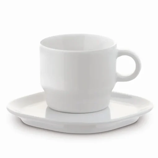 Gift Campaign Tazza impilabile con piattino quadrato prodotta in Europa da 180ml> Tazzine Da Caffè E Tazze Tè