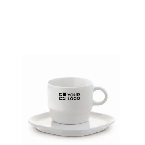 Gift Campaign Tazza impilabile con piattino quadrato prodotta in Europa da 180ml> Tazzine Da Caffè E Tazze Tè