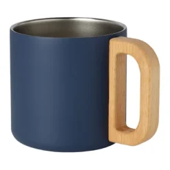 Gift Campaign Tazza in acciaio inox riciclato con manico in legno di faggio 360ml><noscript><img width=